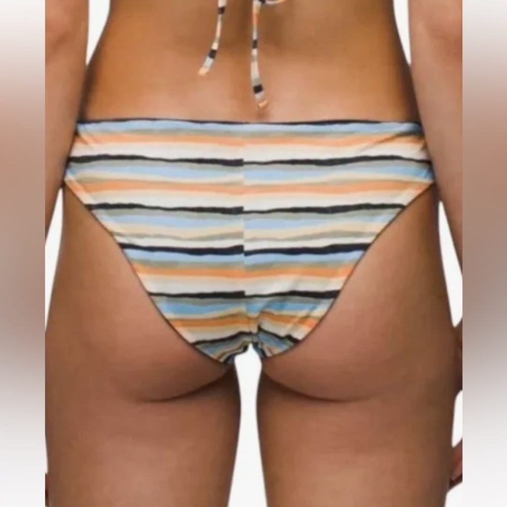 NWT PrAna Gemma Reversible Bikini Bottom Water Stripe Womens Size Small UPF 50 - Picture 4 of 12